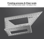 Aluminum Woodwork Scriber T Ruler Multifunction Square 45/90 Degree Gauge Angle Ruler Measuring Woodworking Tool