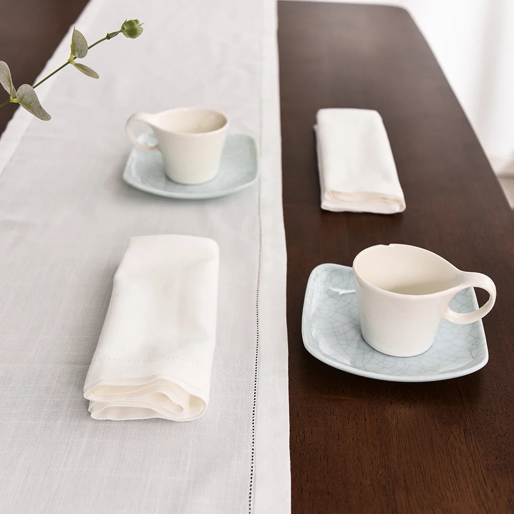 12pcs Table Napkins Wedding Party Dinner Table White Cloth Napkin Restaurant Home Napkins Cotton Linen Handkerchie 4 Size