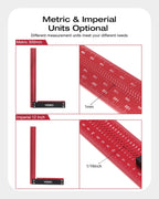 Precision Square 300mm T Speed Measurements Ruler for Measuring and Marking Woodworking Carpenters Framing Carpentry Use