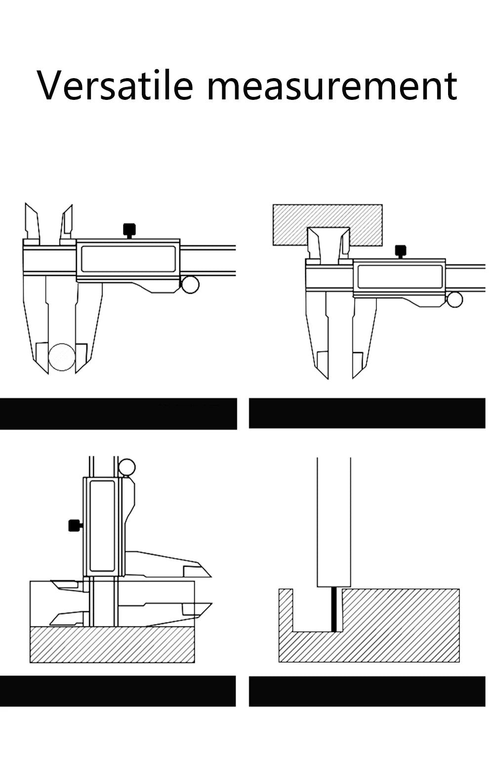 Electronic Digital Caliper HD Full Screen Full Metal 0-150/200/300mm Stainless Steel Vernier Caliper Precise Measurement Tool
