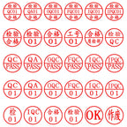 DIY Custom QC Inspect  Self-Inking Pocket Stamp Laser Engraved Rubber Seal Stamp