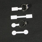 Wholesale 100 Pieces White Blank Price Tag Square Round Heads Paper Labels Sticker For Ring Necklace Bracelet Jewelry Display