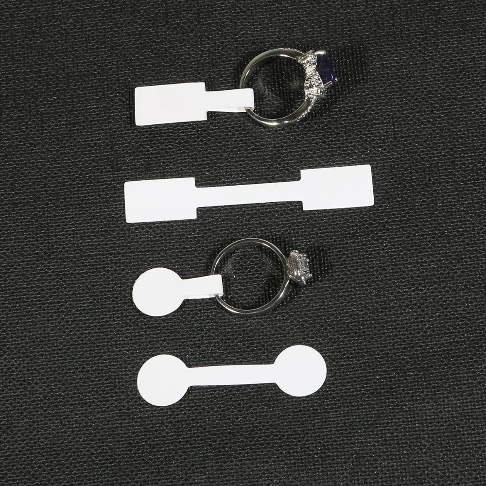 Wholesale 100 Pieces White Blank Price Tag Square Round Heads Paper Labels Sticker For Ring Necklace Bracelet Jewelry Display