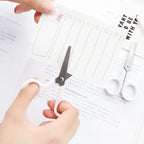 Mini White Scissor INS Style Portable Stainless Steel Blade Cutter for Paper Home Handwork Stationery Office School Gift F676