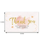 30 Pcs/pack Thank You Card Foil Gold Card Thank You For Your Supporting My Small Business Card Small Shop Gift Decorative Card