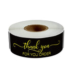 120Pcs/roll Thank You For Your Order Stickers Pink Labels For Envelope Sealing For Small Business Decor Sticker Stationery