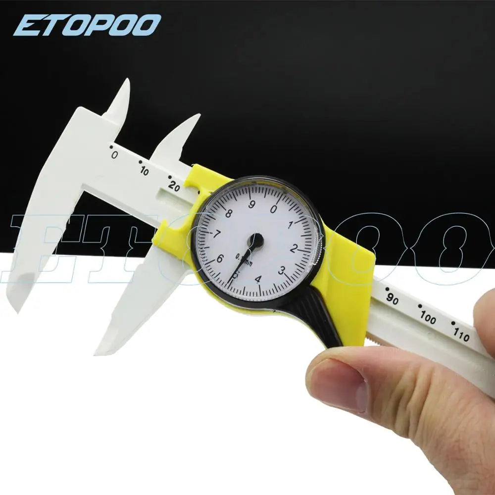 0-150MM 6inch Pure Plastic Vernier Caliper with Dial Plastic Dial Caliper Gauge Digital Caliper Micrometer Thickness Gauge