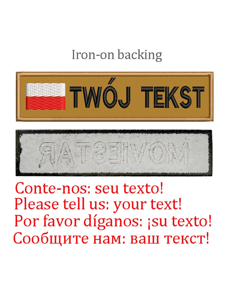 Embroidery Custom Patch  Hook And Loop Backing Iron On Sewing ID Tag Name Stripes For Clothing Dog Collar Harness Backpacks Hat