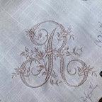 Customized Victorian Monogrammed Embroidered Dinner Napkins Placemat，Elegant Design for Wedding, Party, Gift
