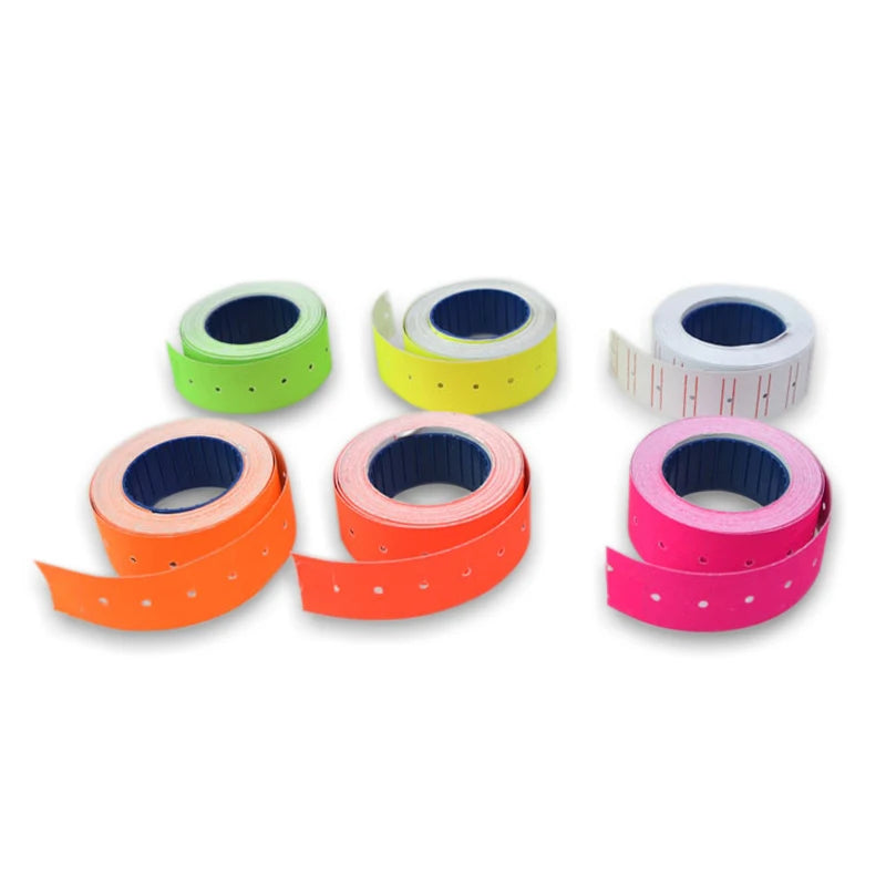 Retail 1 Roll 500PCS White Adhesive Price Tag Paper Price label Mark Sticker for MX-5500 Price Tag Gun lableller