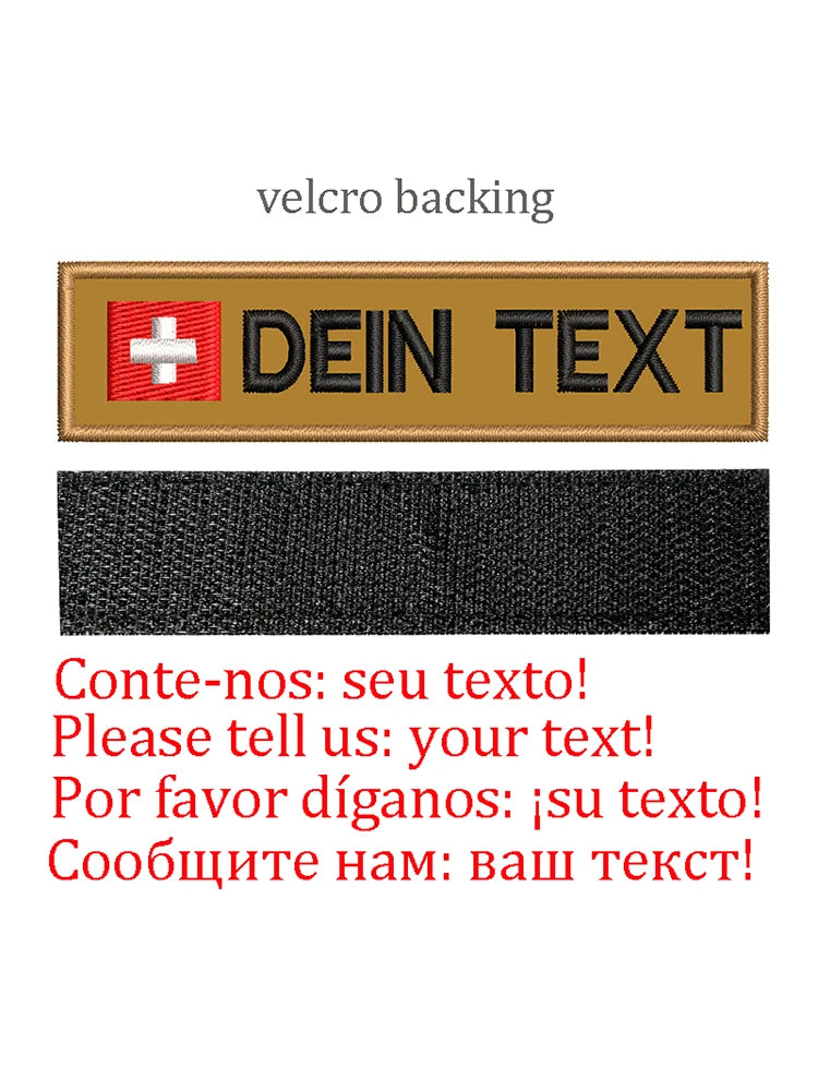 Embroidery Custom Patch  Hook And Loop Backing Iron On Sewing ID Tag Name Stripes For Clothing Dog Collar Harness Backpacks Hat