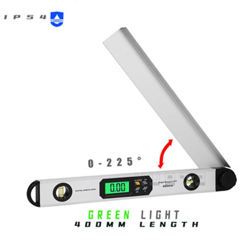 400mm / 250mm Digital Angle Finder Gauge 0-270 Degree Protractor Ruler Miltre Angle Finder Meter Spirit Level Back-Light