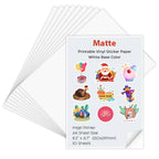 10-100 Sheets A4 self-adhesive Matte Printable Vinyl Sticker Paper for Inkjet printer DIY Crafts Copy Paper Inkjet Printer Paper