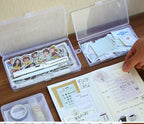 1 PC Stationery Stickers Plastic Storage Box Organizer Container Art Tool Case for Craft Desktop