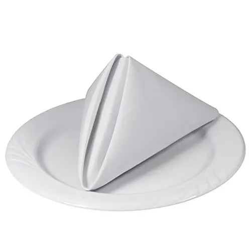 12PC  45x45cm RESTAURANT DINNER CLOTH LINEN WHITE 45x45cm PREMIUM HOTEL NEW NAPKINS