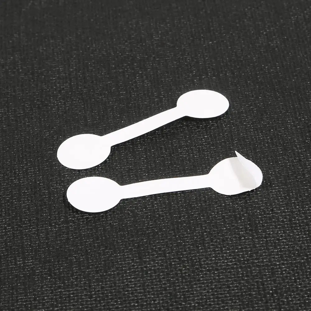 Wholesale 100 Pieces White Blank Price Tag Square Round Heads Paper Labels Sticker For Ring Necklace Bracelet Jewelry Display