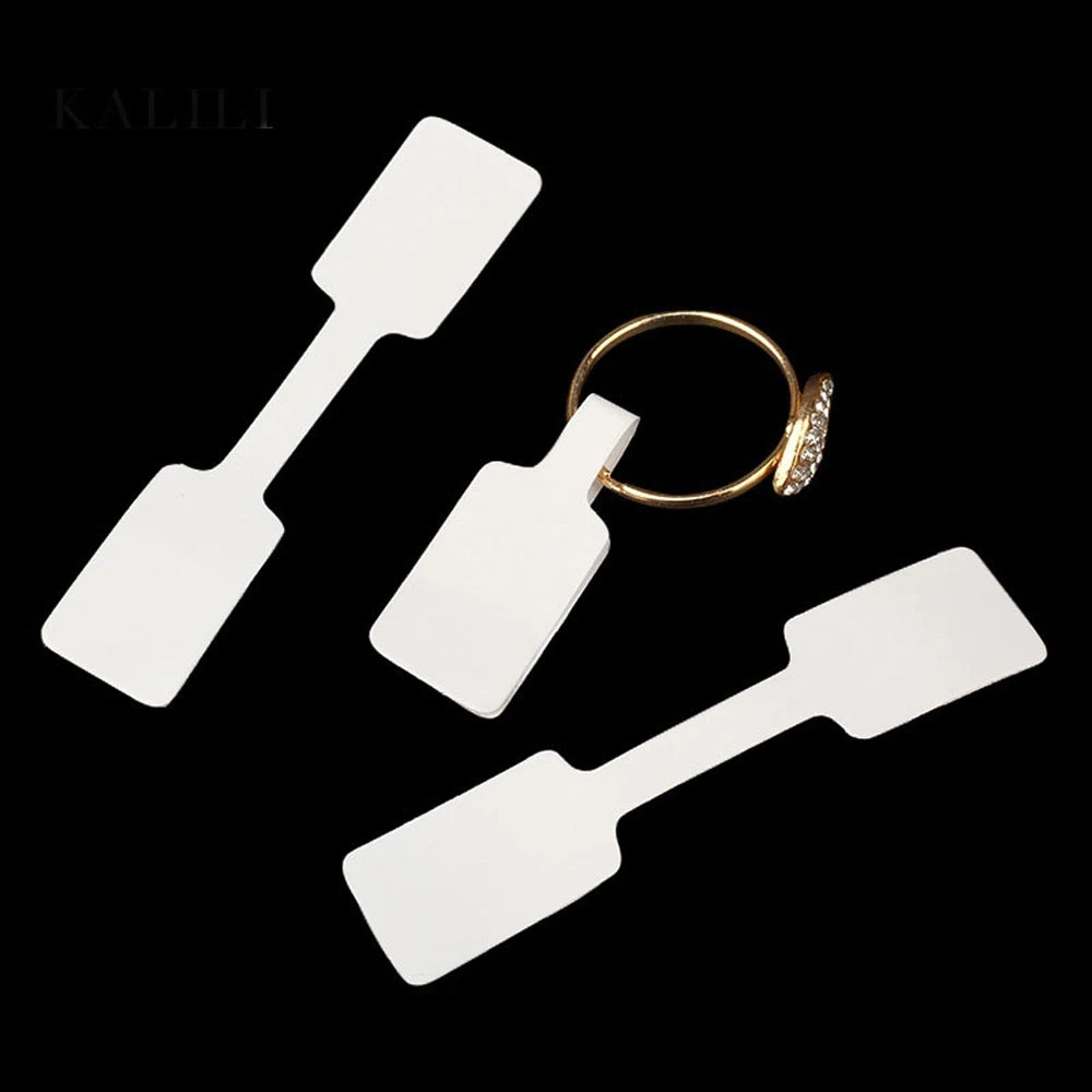 100pcs Practical Size Price Label Tags Blank Jewelry Sticky Necklace Ring Sticker Bracelet Display Tags Stickers