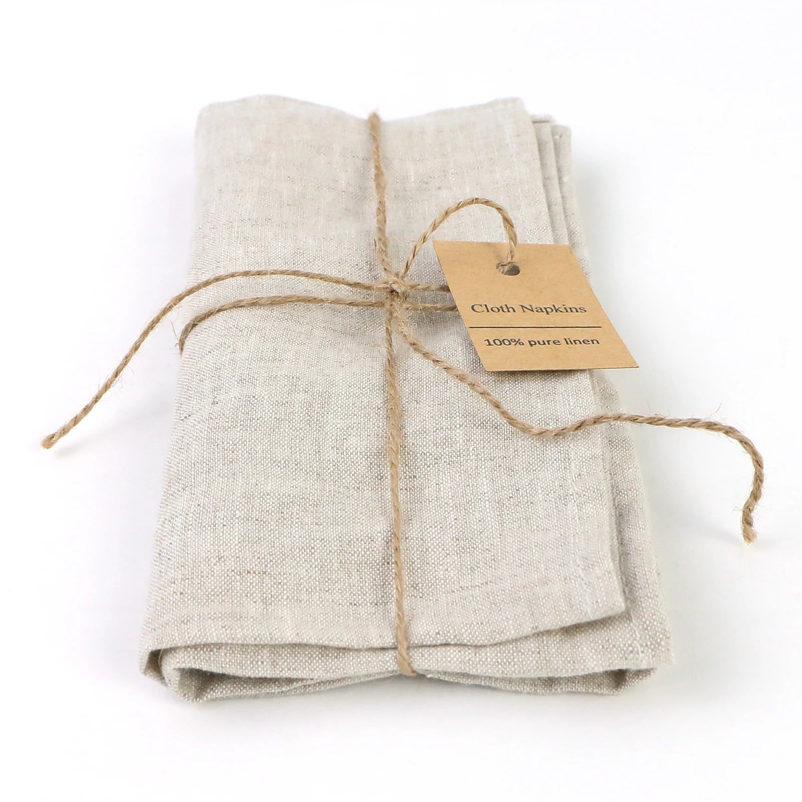 4PCS 40X40CM Pure Linen Napkins Cloths Soft Comfortable Fabric Reusable Kitchen Accessories for Wedding Birthday Parties