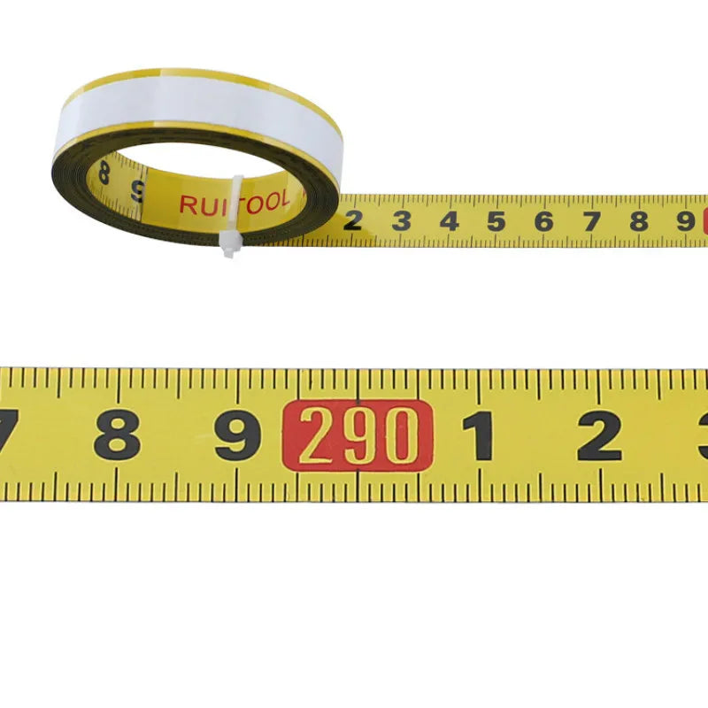 Metric Steel  Miter Track Tape Measure 0.5'' Self Adhesive Scale Ruler Tape 1-5M For Router Table Saw T-Track Woodworking Tools
