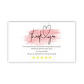 30pcs/pack Pink Thank You Card For Supporting Business Package Decoration "Gorgeous Thanks" Business Card Handmade With Love