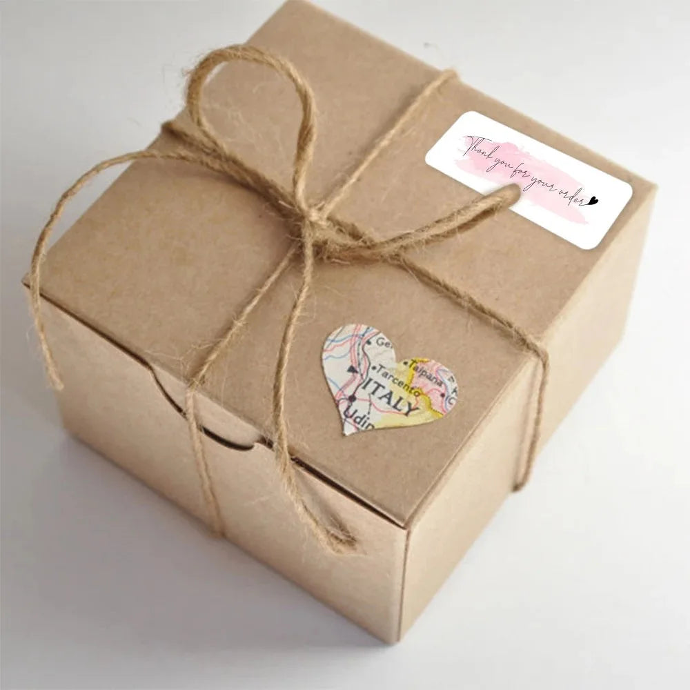 120Pcs/roll Thank You For Your Order Stickers Pink Labels For Envelope Sealing For Small Business Decor Sticker Stationery