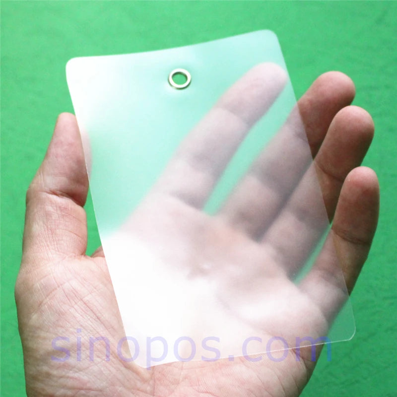 Blank Vinyl Tags With Metal Eyelet & Tie, PVC price ticket plastic outdoor shipping label consignment card heavy duty hangtag