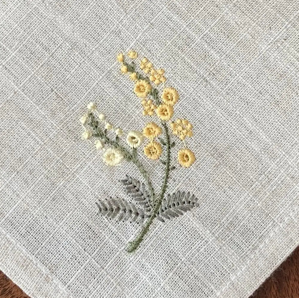 Varieties Flower,  Garden Embroidered Linen Look Floral Napkins, Placemats, Table Napkin, Hotel, Airbnb, Gift Restaurant