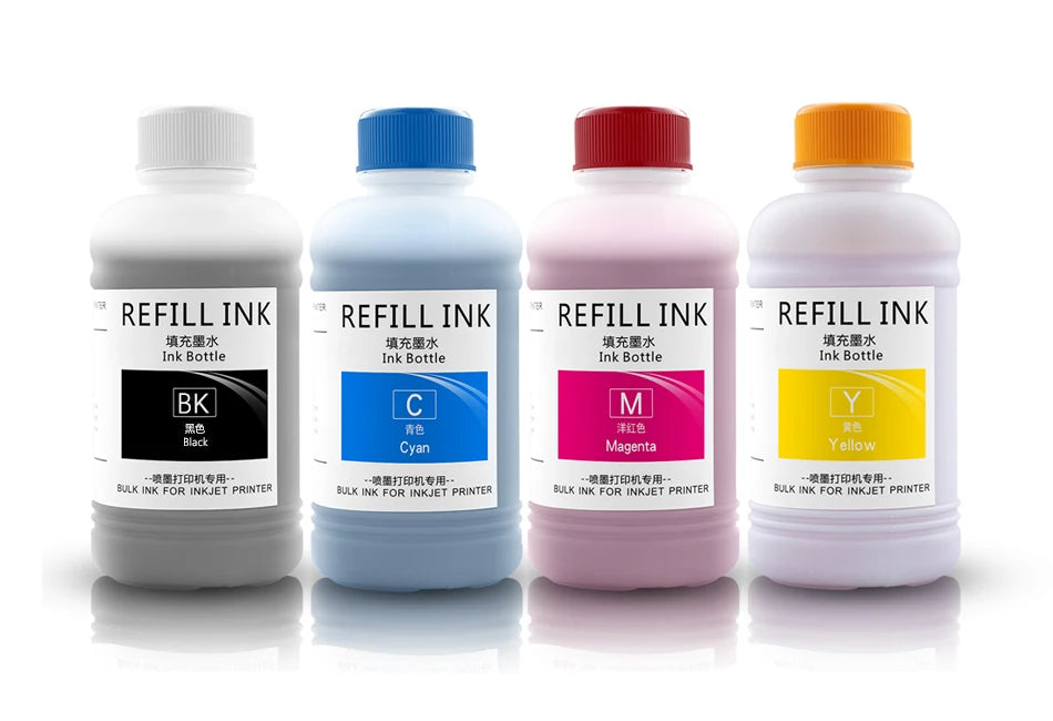 250ML Bulk Black Refill Dye Ink For HP Epson Canon Brother Inkjet Printer Cartridge CISS For Office School Home Document Print