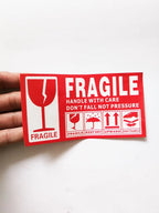 100pcs 130*70mm Large Box Shipping Label in English Fragile Products Sticker Warning Handle With Care/Up/Keep Out of Rain