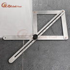 DIY Multi-angle Corner Angle Finder Aluminum Protractor Tile Wood Ruler Woodworking Model Craft Angle