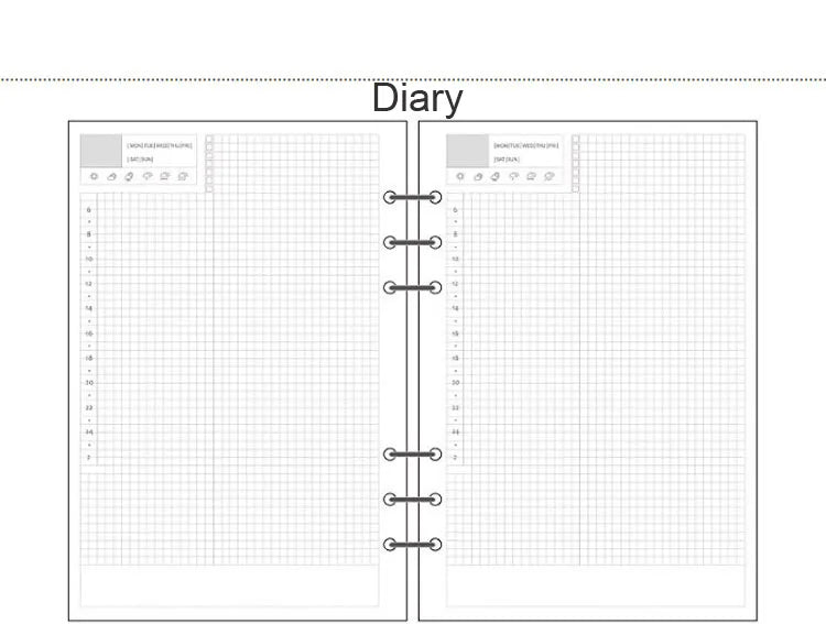 A5 A6 A7 Woodfree Printing Paper Planner Inner Pages For Filofax Creative Office Notebook Spiral Filler Papers Binder Inner Page