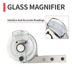 320/360° Universal Angle Ruler Carbon Steel Protractor Angle Measuring Instrument Magnifying Glass Woodworking Measuring Tools