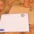 8pcs/pack 17.5x12.5cm Post Paper Envelopes  White Kraft Color Air Mail Letter Envelope