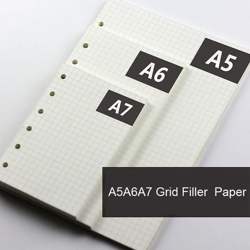 A5 A6 A7 Woodfree Printing Paper Planner Inner Pages For Filofax Creative Office Notebook Spiral Filler Papers Binder Inner Page