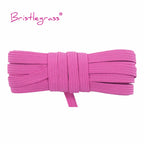 BRISTLEGRASS 2 5 10 Yard 1/4" 6mm Flat Skinny Elastic Cord Glitter Latex Rubber Band Rope Notebook Earloop Dress DIY Sewing Trim