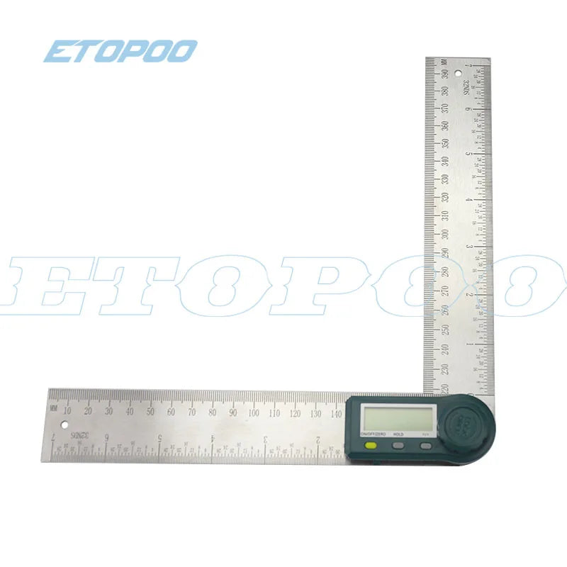 0-200/300mm Digital Angle Finder Meter 0-360 Degree Stainless Steel LCD Protractor Goniometer Ruler
