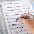 Piano Music Binder A4 3-Rings Sheet Music Folder Transparent Sleeves Music Scores A4 Folder With Rings