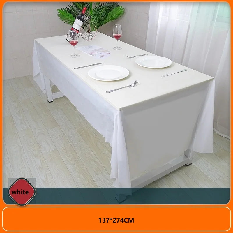 1pc 137*274cm Birthday Party Blue Pink Plastic Table Cover Girl Shower Party Supplies Disposable Table Cloth Wedding Decorations