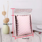 50pcs Rose Gold Poly Bubble Mailer Envelopes Aluminum Foil Padded Envelopes Self Seal Bubble Shipping Mailer Bags