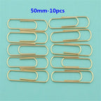 High Quality Golden Notebook Bookmark binder Paperclips Accessories Paper Clips Binding Office Stationary Supplies