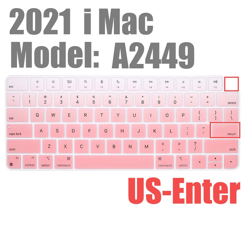 For Apple Magic Keyboard Cover (2021 release) A2450 A2449 Stickers iMAC Keyboard Protector Silicone Bluetooth keyboard case New