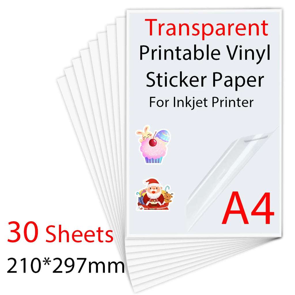 10-100 Sheets A4 self-adhesive Matte Printable Vinyl Sticker Paper for Inkjet printer DIY Crafts Copy Paper Inkjet Printer Paper