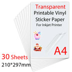 10-100 Sheets A4 self-adhesive Matte Printable Vinyl Sticker Paper for Inkjet printer DIY Crafts Copy Paper Inkjet Printer Paper