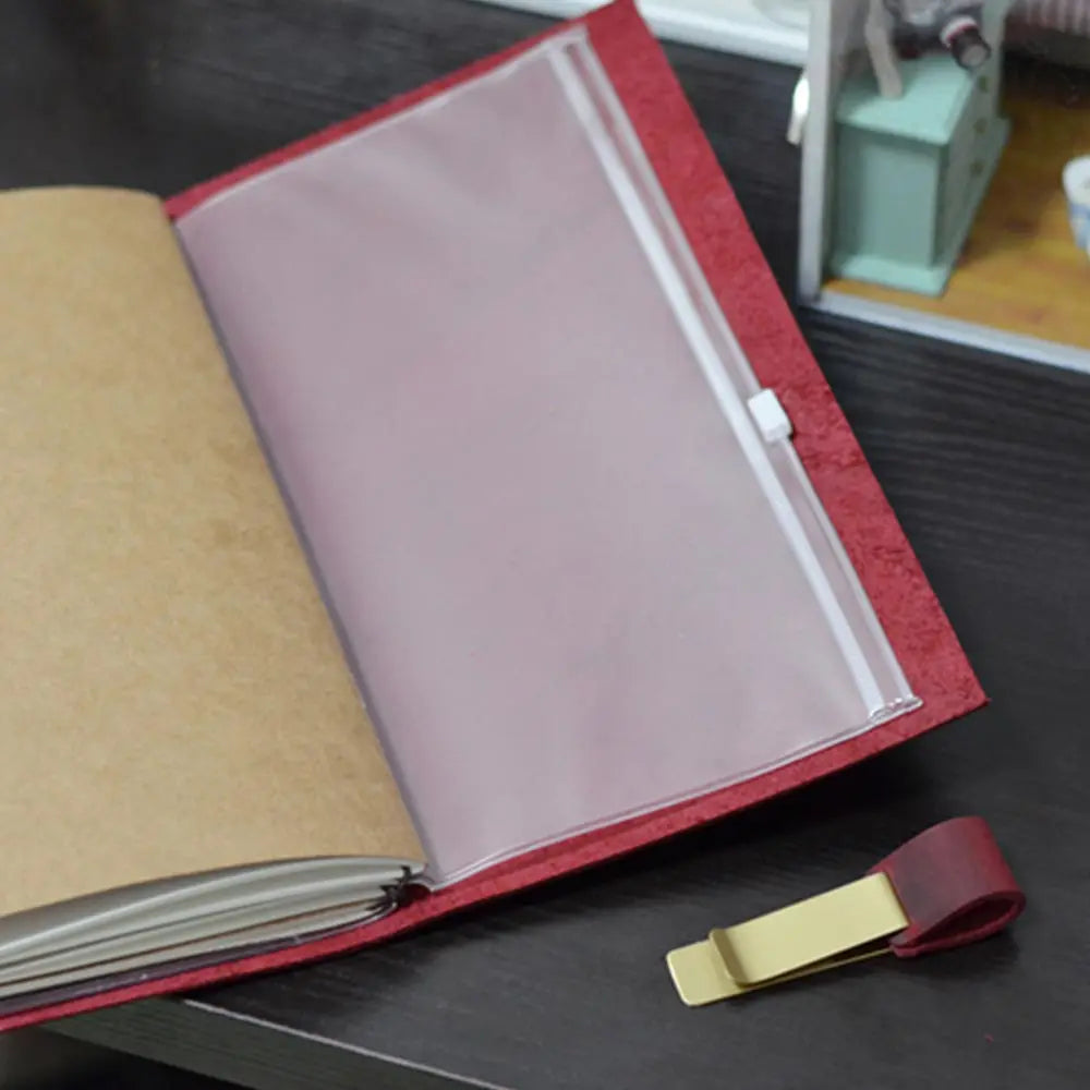 Transparent PVC Storage Bag for Traveler's Notebook Diary Day Planner Accessories Business Cards Notes Pouch Zipper Bag