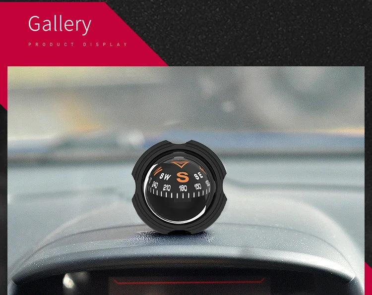 KANPAS Compass for Car/Small Dashboard Compass/Compass for Boat/No Leaking Compass/Double Dial/Luminous