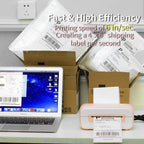 4x6 Thermal Direct Shipping Label,Pack of 500 Fan-Fold Labels, Permanent Adhesive, Commercial Grade Thermal Shipping Labels