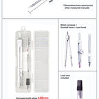 Stainless Steel Multifunctional Drafting Drawing Compass/Lead Core Math Geometry Circles Tool Durable Supplies 8600/8601