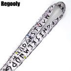 Letters Anime Lanyard Badge Holder ID Card Lanyards Mobile Phone Rope Key Lanyard Neck Straps Keychain Key Ring