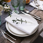 12PC  45x45cm RESTAURANT DINNER CLOTH LINEN WHITE 45x45cm PREMIUM HOTEL NEW NAPKINS
