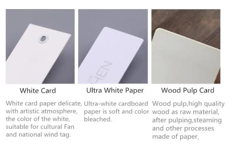 200pcs Custom Vintage Paper Hangtag Clothing Price Size Hang Tag 400g 800g Wood Paper with CMYK Logo Printing Recycled Cardboard